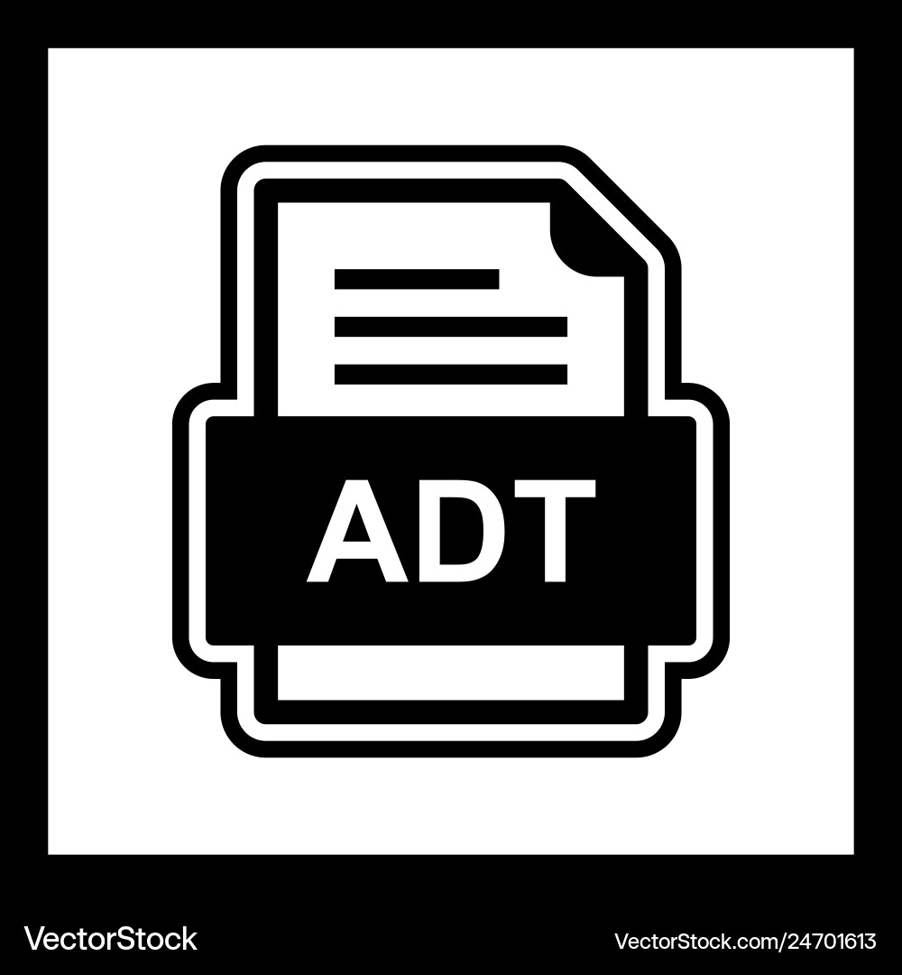 Adt file document icon vector image