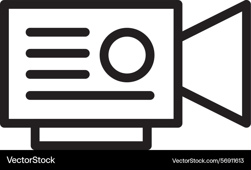 Camera linear style icon design vector image