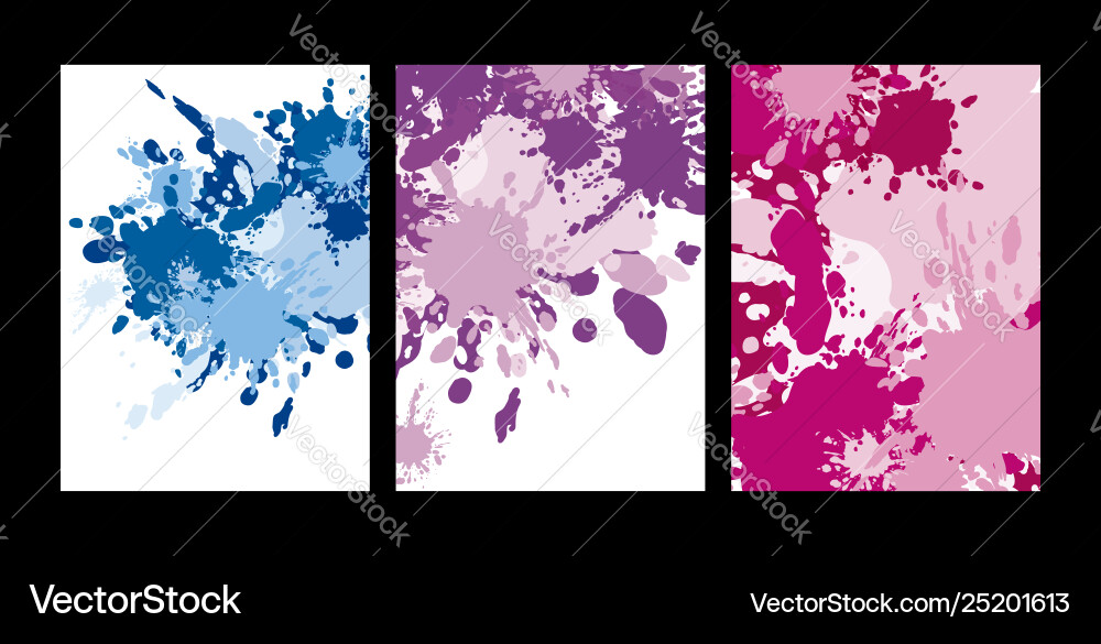 Colorful Abstract Splashes Vector Image