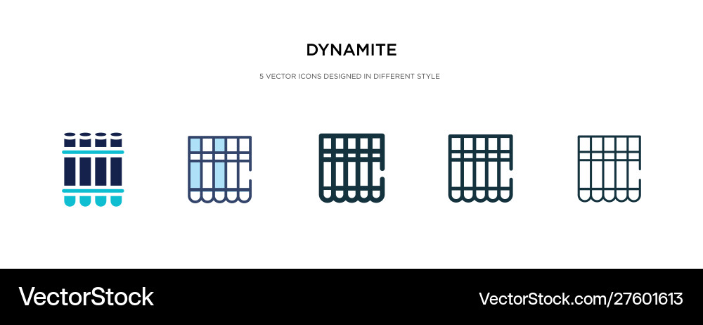 Dynamite icon in different style two colored Dynamite icon in different style two colored vector image