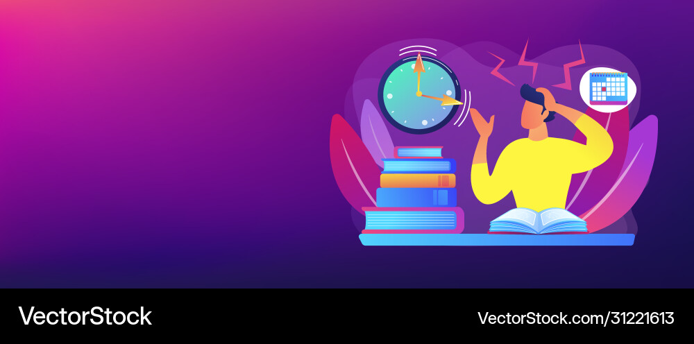 Exams and tests concept banner header Exams and tests concept banner header vector image