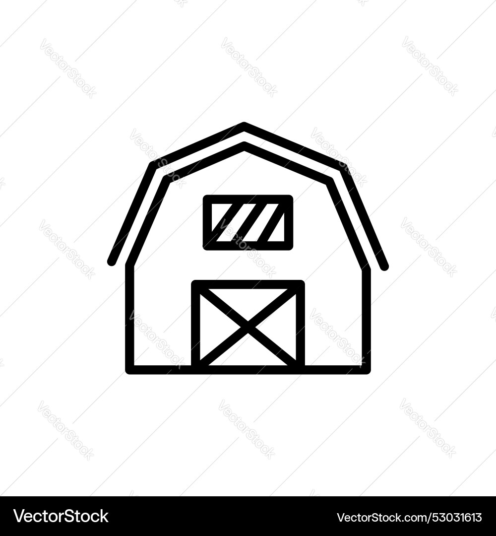 Farm icon isolated on white background Vector Image