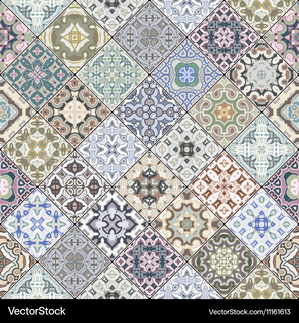 Patchwork abstract patterns Vector Image