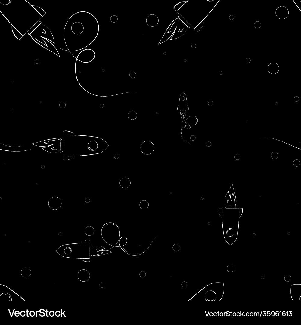 Rocket simple seamless pattern Vector Image