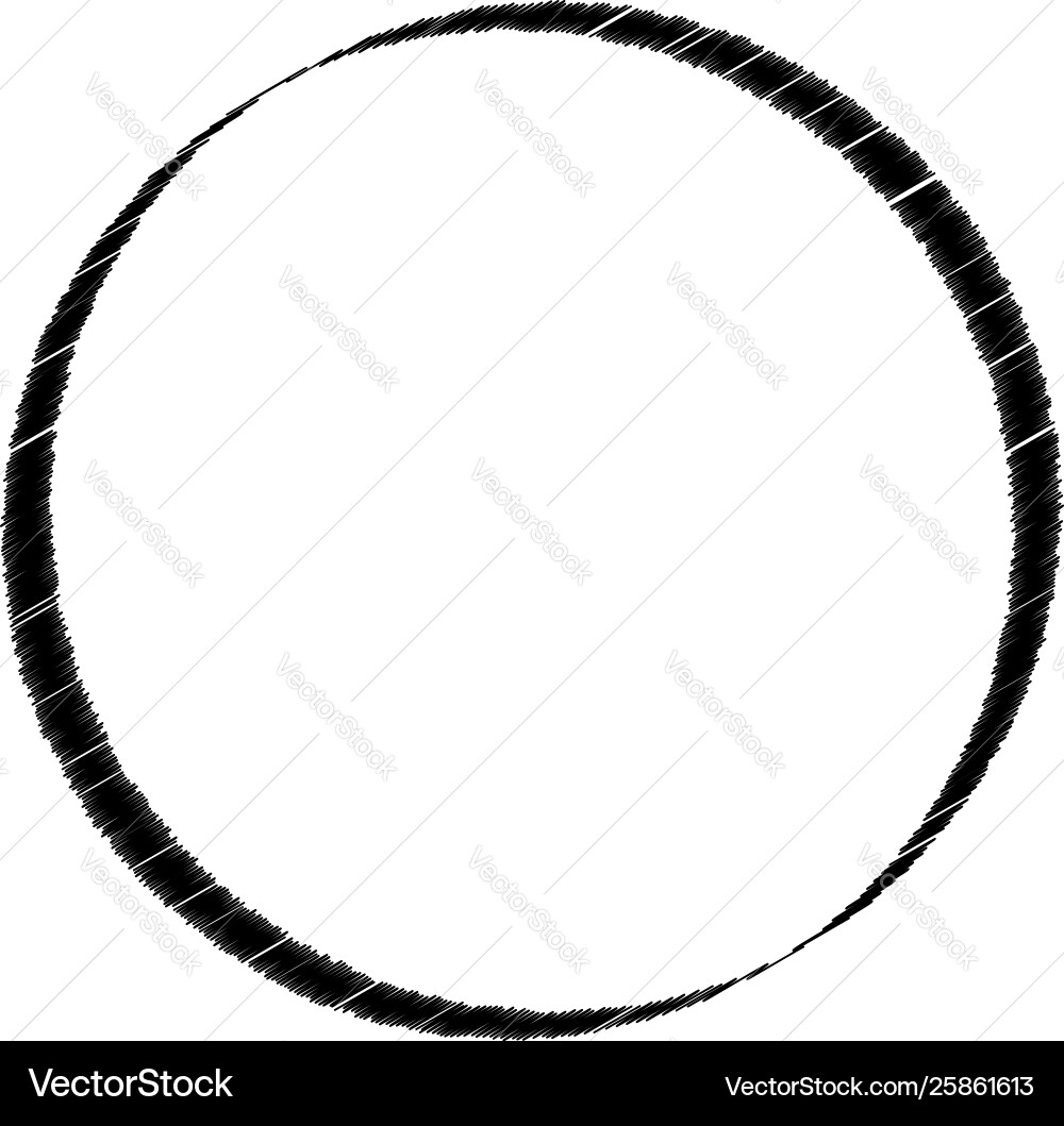 Scribble sketch circle sketchy circular shape vector image