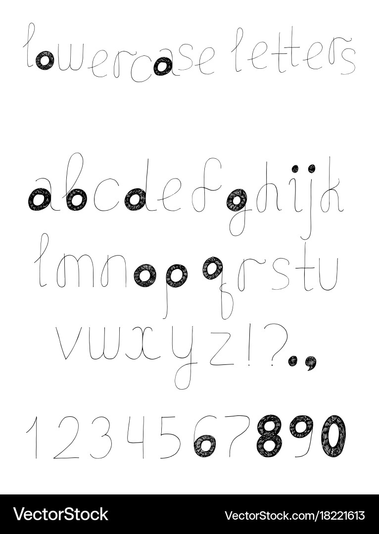 Set with alphabet letters sequence from vector image