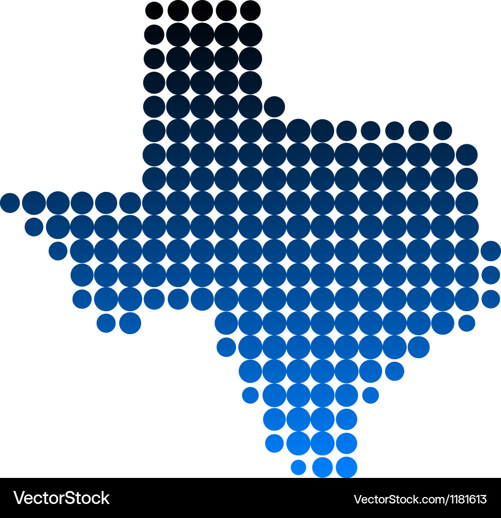 Texas Map Dotted Pattern vector image