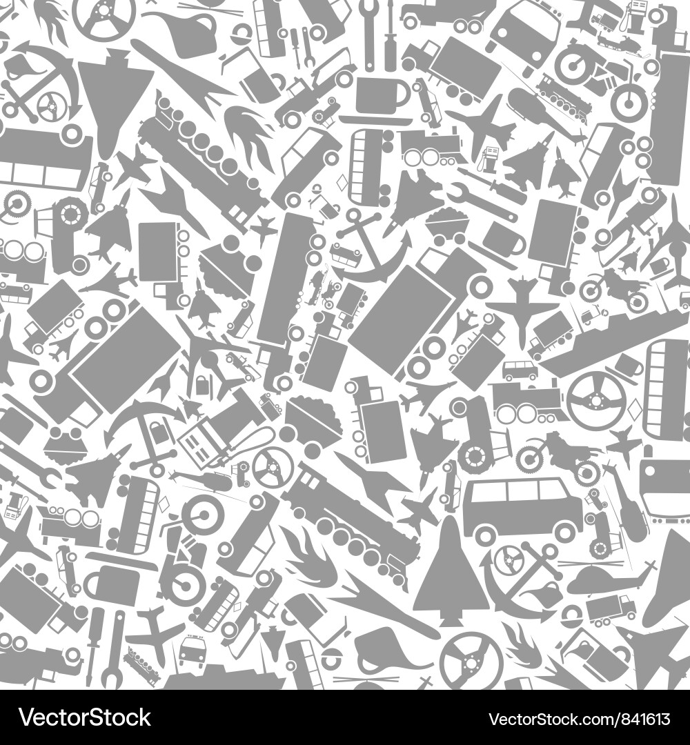 Transport Background Pattern Vector Image