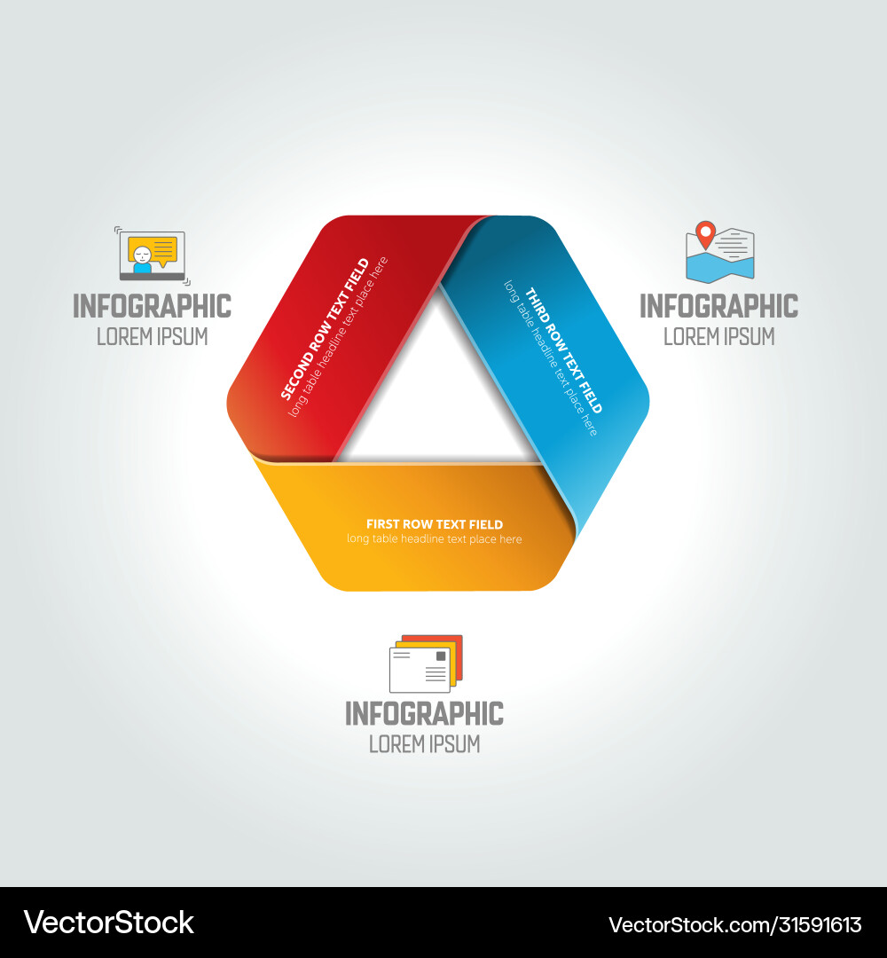 Triangle infographic chart scheme vector image