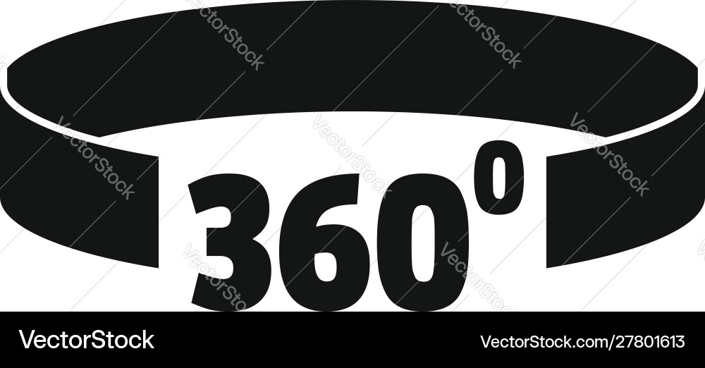 Virtual 360 degrees icon simple style Virtual 360 degrees icon simple style vector image