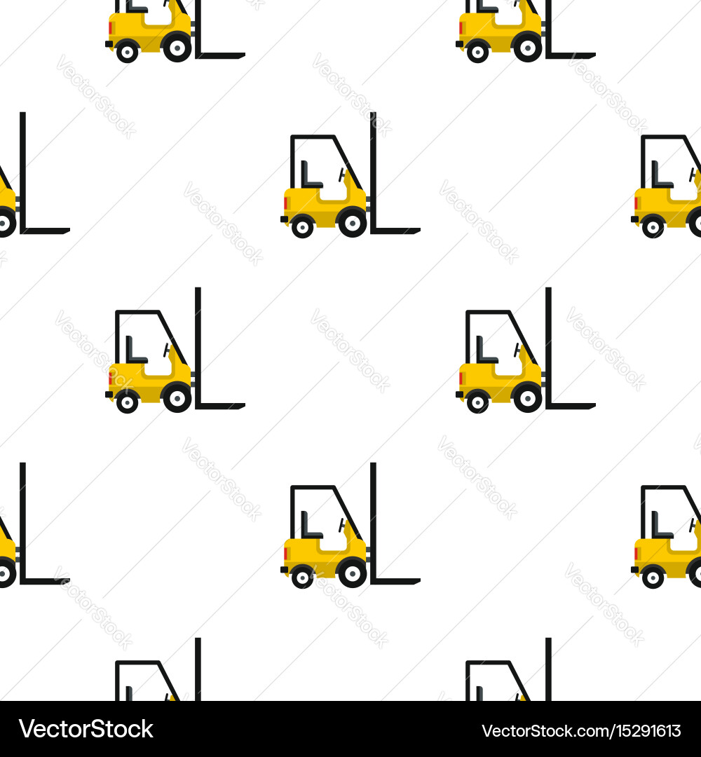 Yellow stacker loader pattern flat vector image