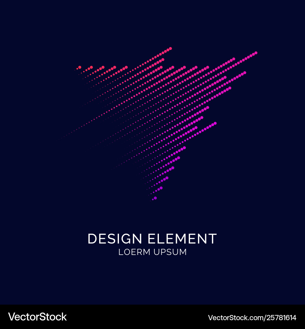 Abstract elements with dynamic lines and particles Abstract elements with dynamic lines and particles vector image