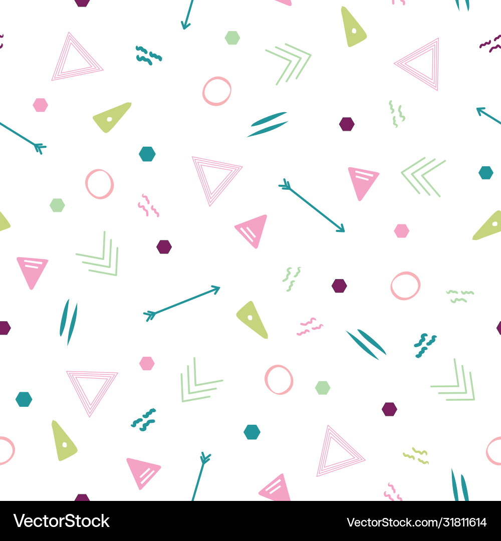 Abstract seamless repeat pattern with triangles vector image