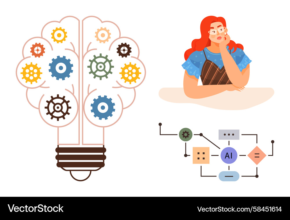 AI Innovation & Problem Solving Vector Image