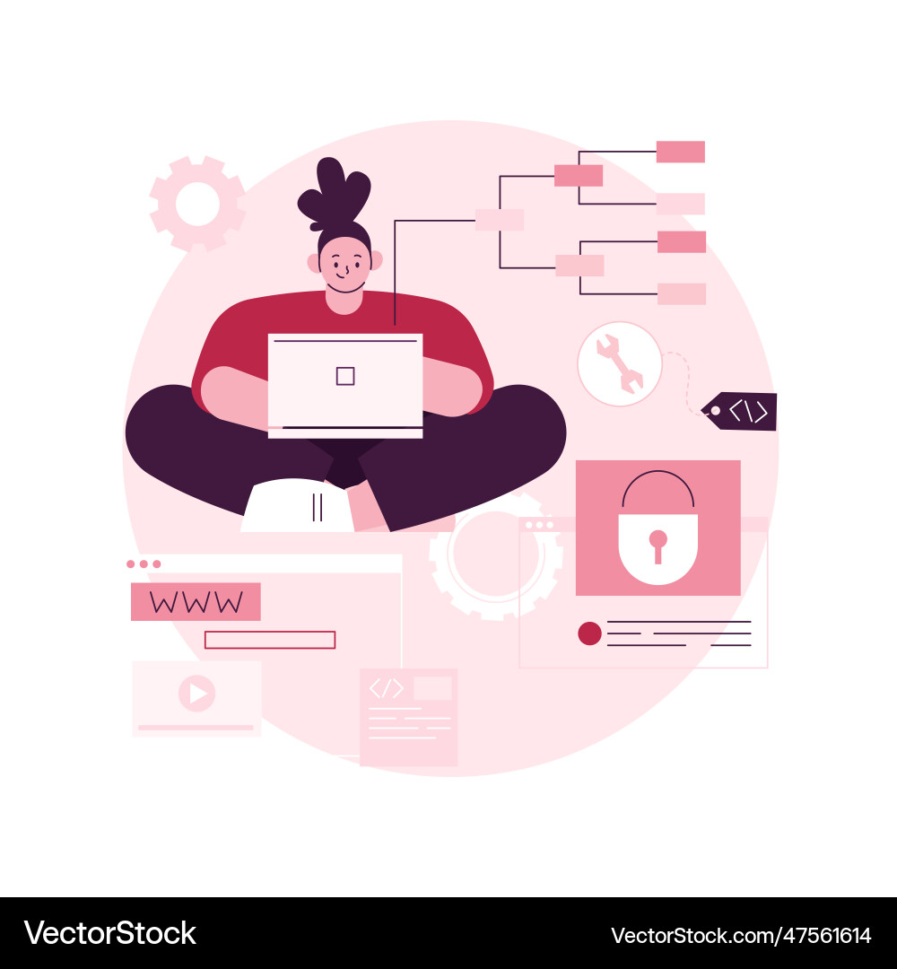 Back end development abstract concept Back end development abstract concept vector image