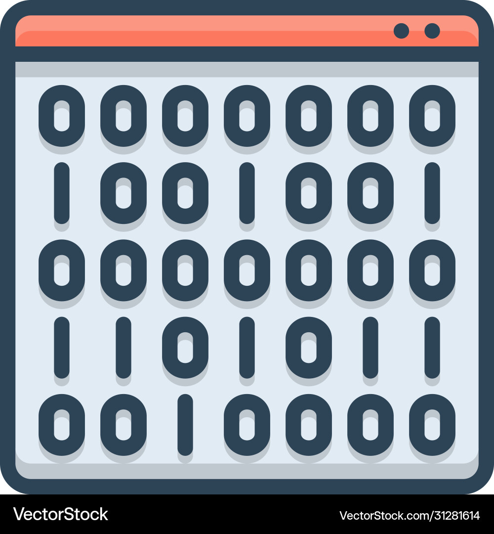 Binary code vector image