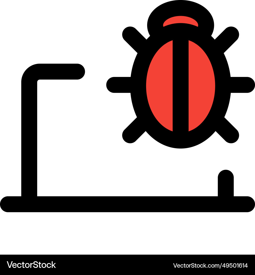 Coding error in a piece of software Vector Image