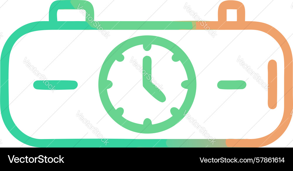 Digital alarm clock icon for setting timely vector image