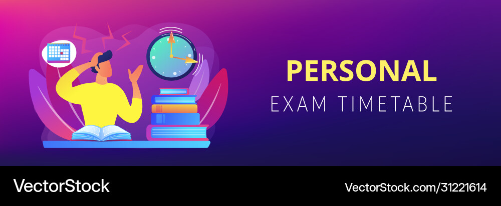 Exams and tests concept banner header Exams and tests concept banner header vector image