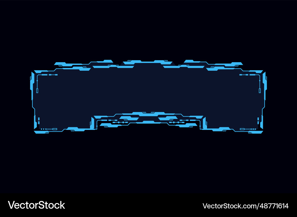 Futuristic frame in the shape of rectangular Futuristic frame in the shape of rectangular vector image