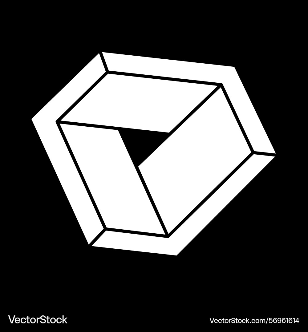 Impossible shapes web design element optical Vector Image
