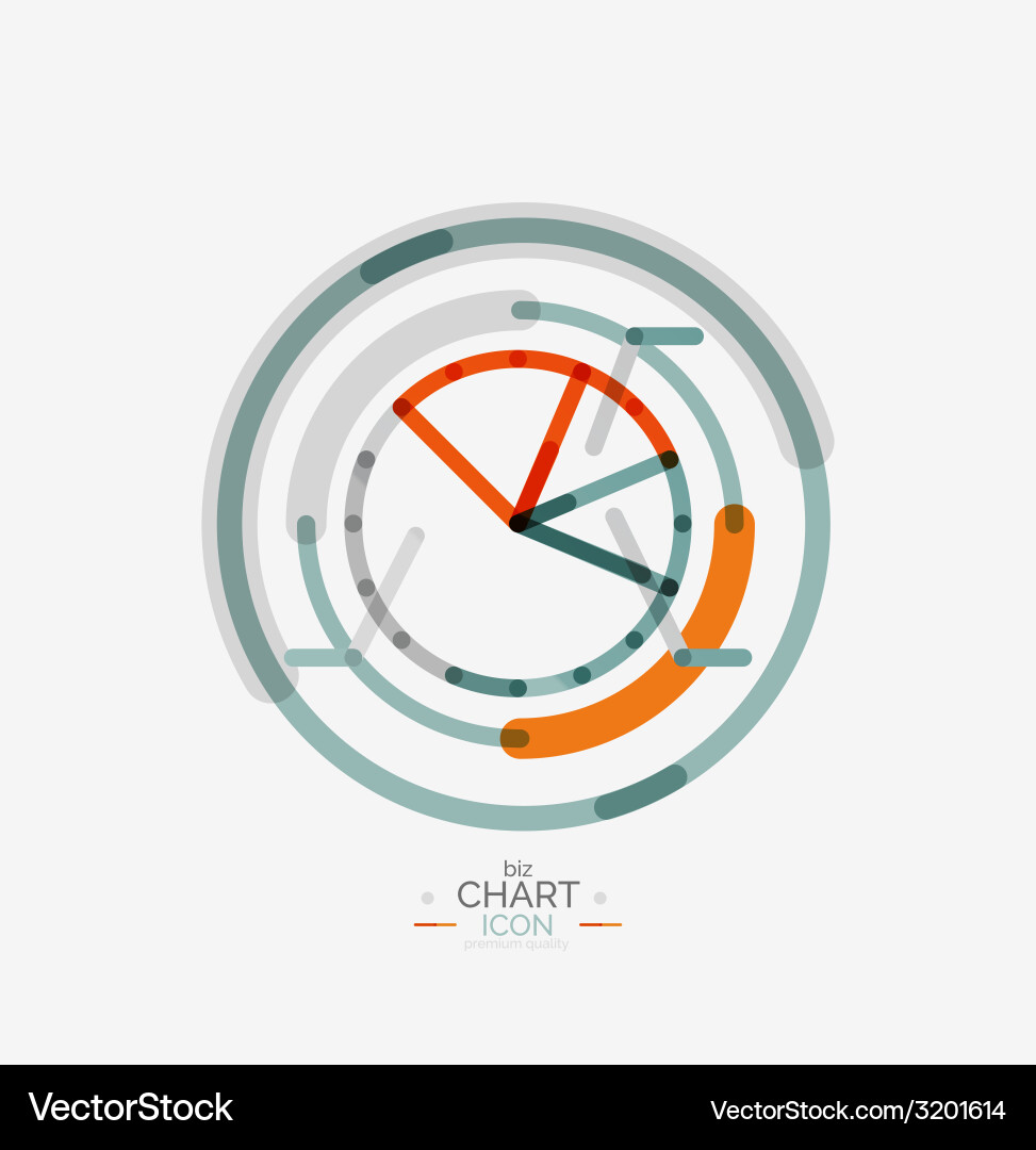 Line graph chart icon vector image