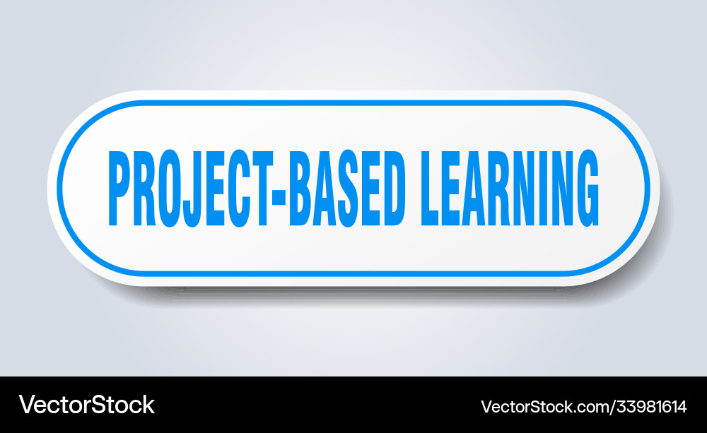Project-based learning sign rounded isolated vector image