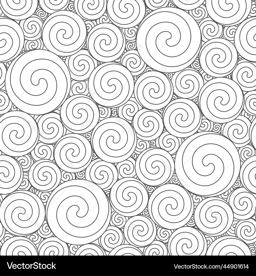 Seamless pattern with round swirls Seamless pattern with round swirls vector image