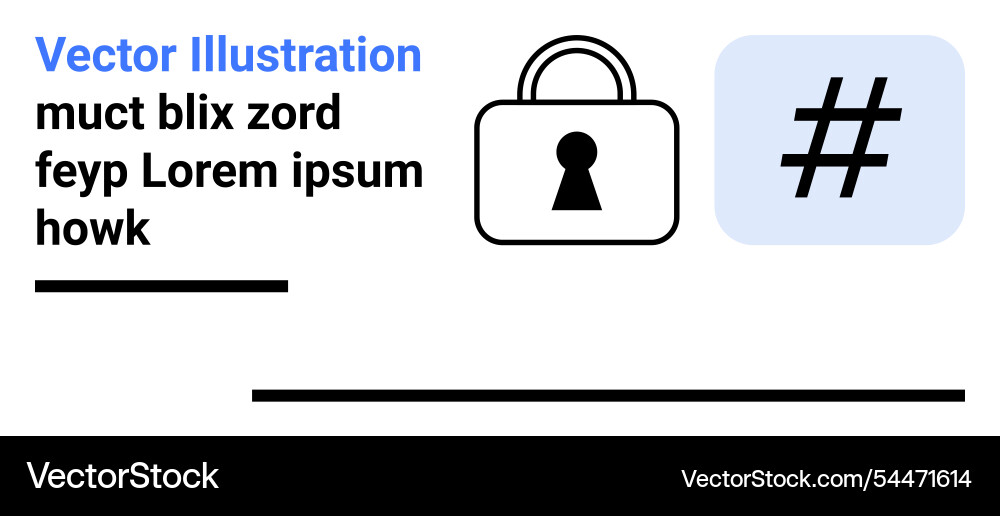 Secure access concept with lock icon and metadata Secure access concept with lock icon and metadata vector image