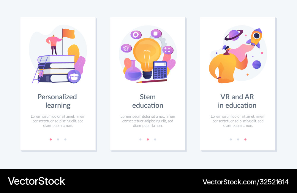 Smart Learning App Interface vector image