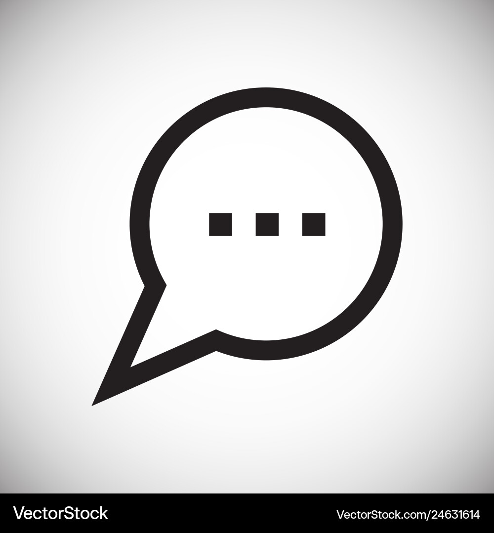 Text bubble icon on background for graphic and web Text bubble icon on background for graphic and web vector image