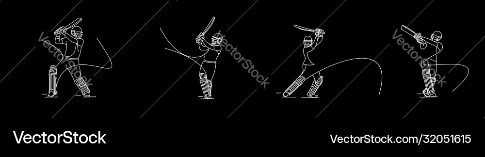 Abstract colorful pattern with batsman and bowler Abstract colorful pattern with batsman and bowler Vector Image