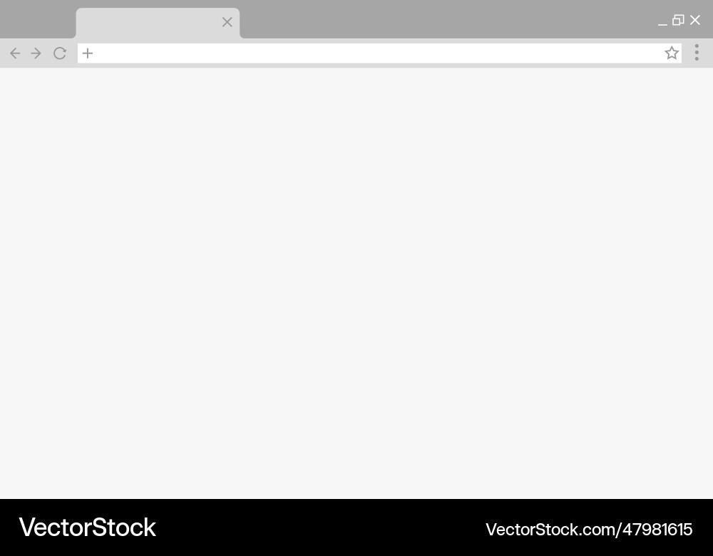 Browser neue Fenster Website mockup leere Webleiste Browser neue Fenster Website mockup leere Webleiste Vektorbild