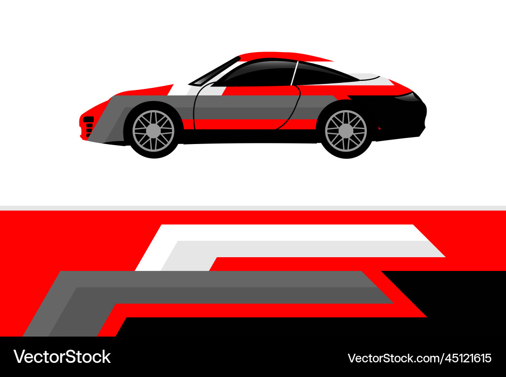 Car decal wrap geometric design Vector Image
