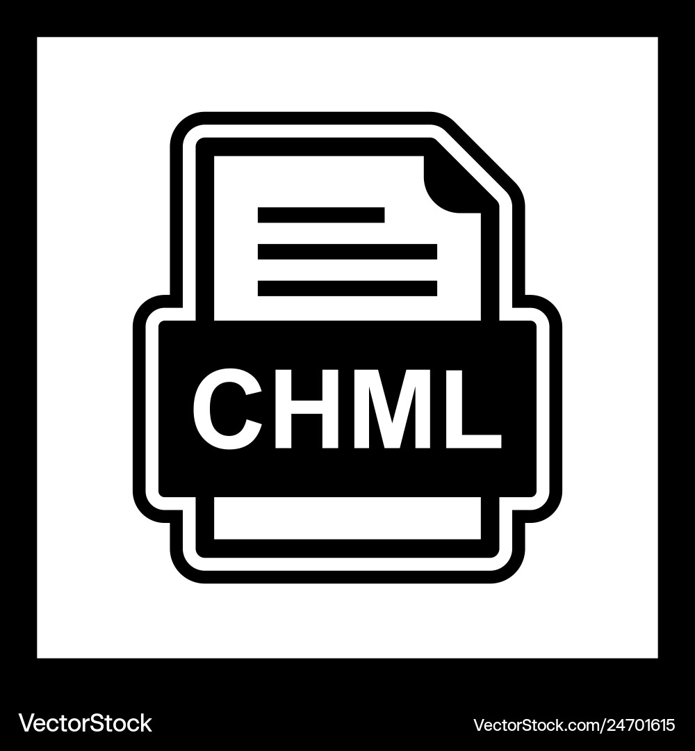 Chml file document icon vector image