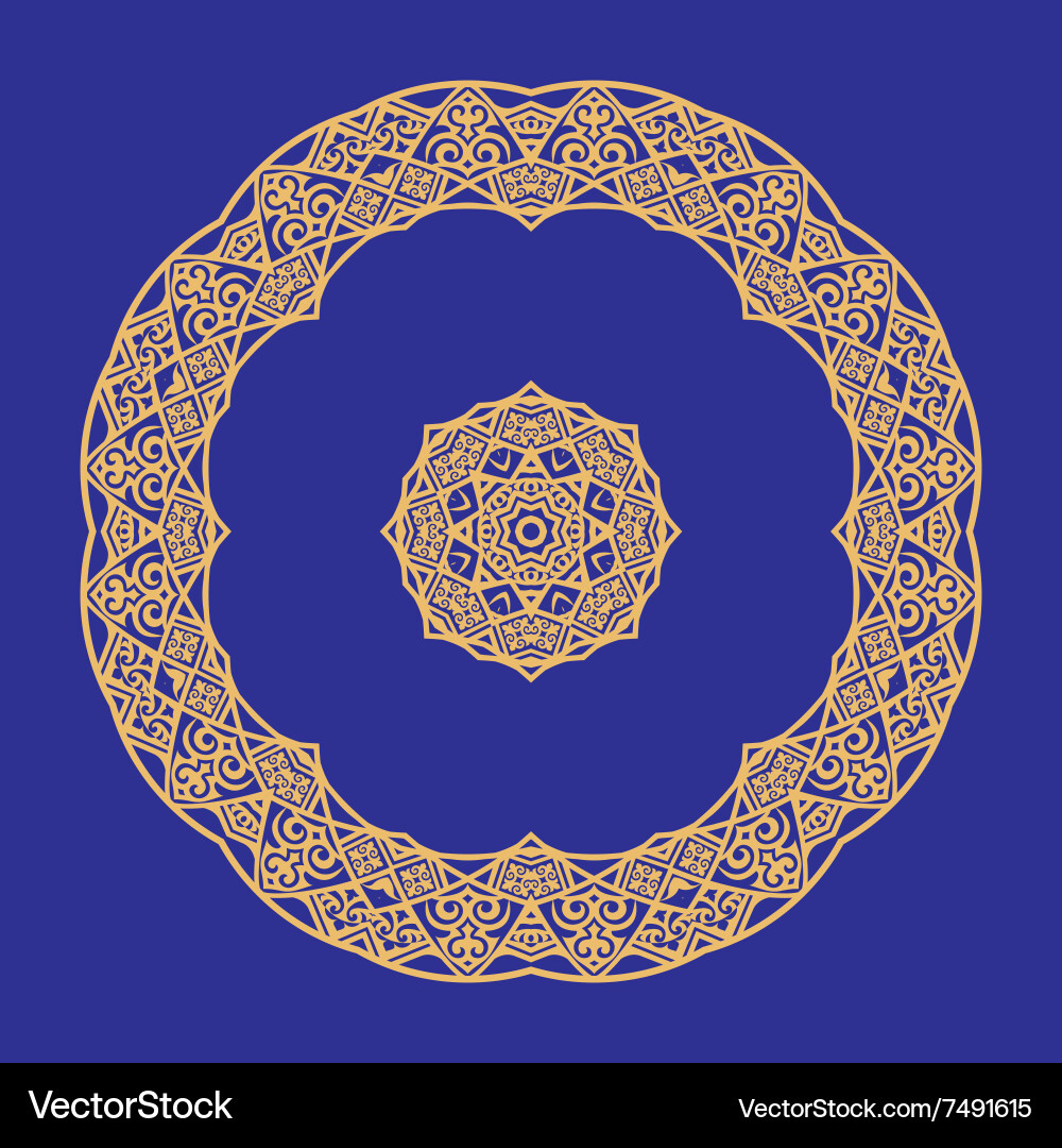 Circular pattern in arabic style vector image