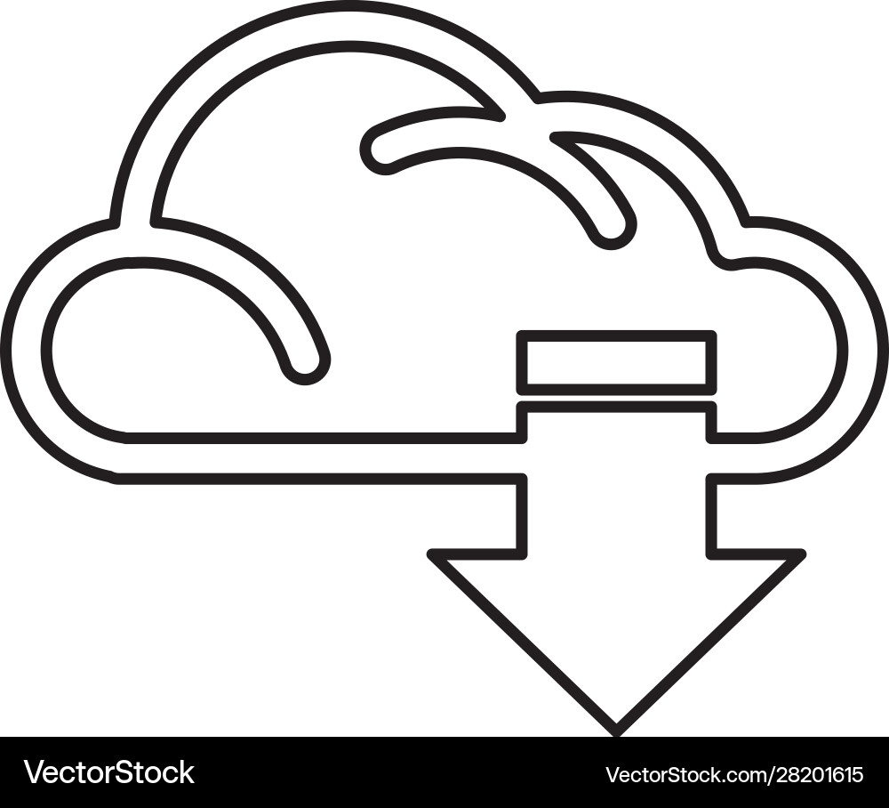 Cloud computing data isolated icon vector image