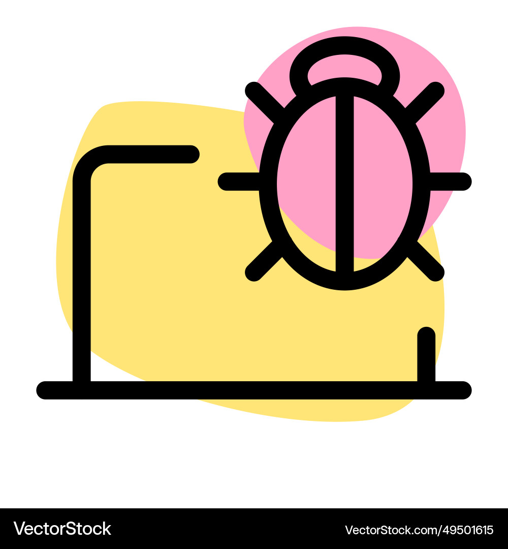 Coding error in a piece of software Vector Image