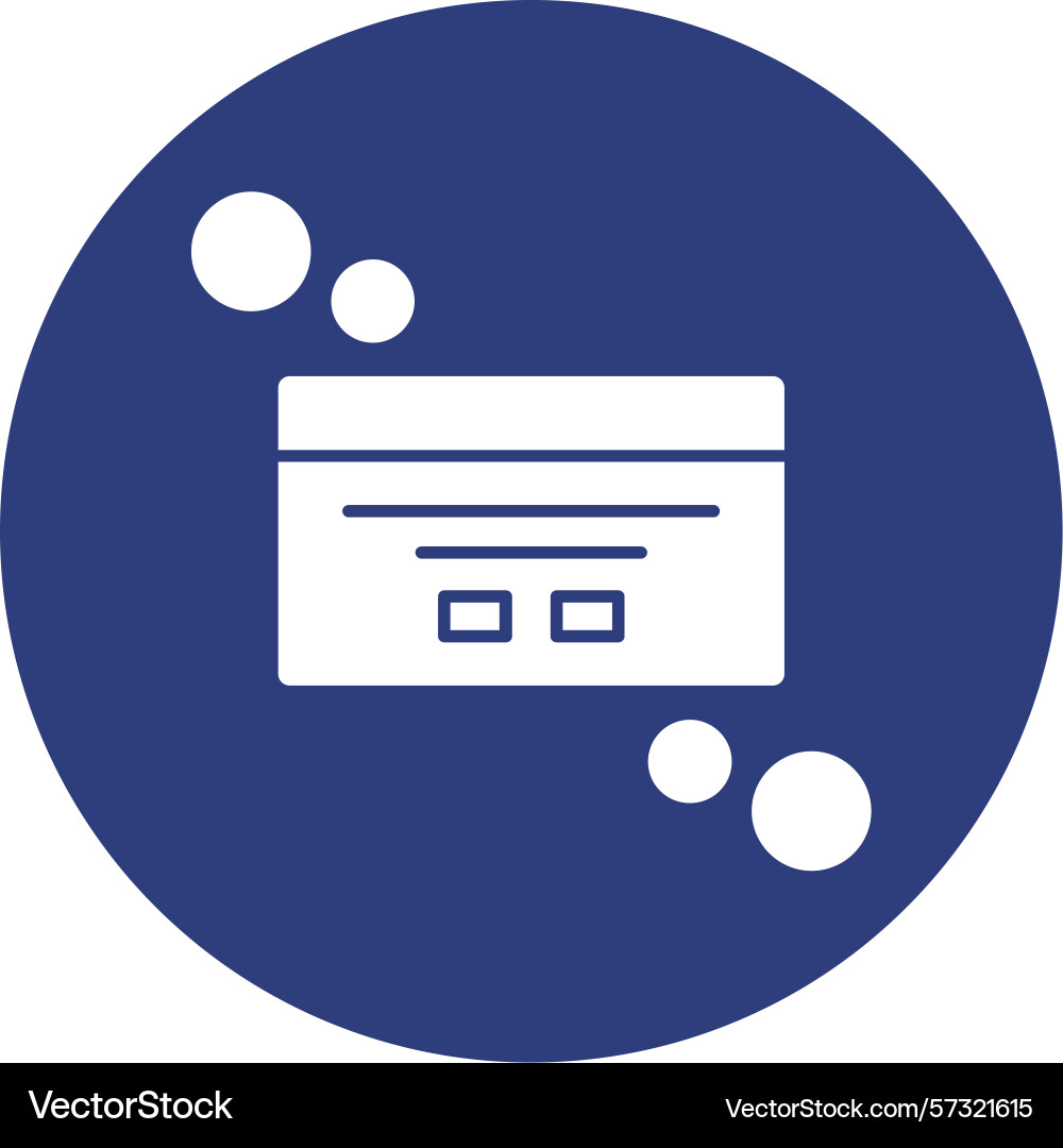 Dialog box customization glyph circle icon Vector Image