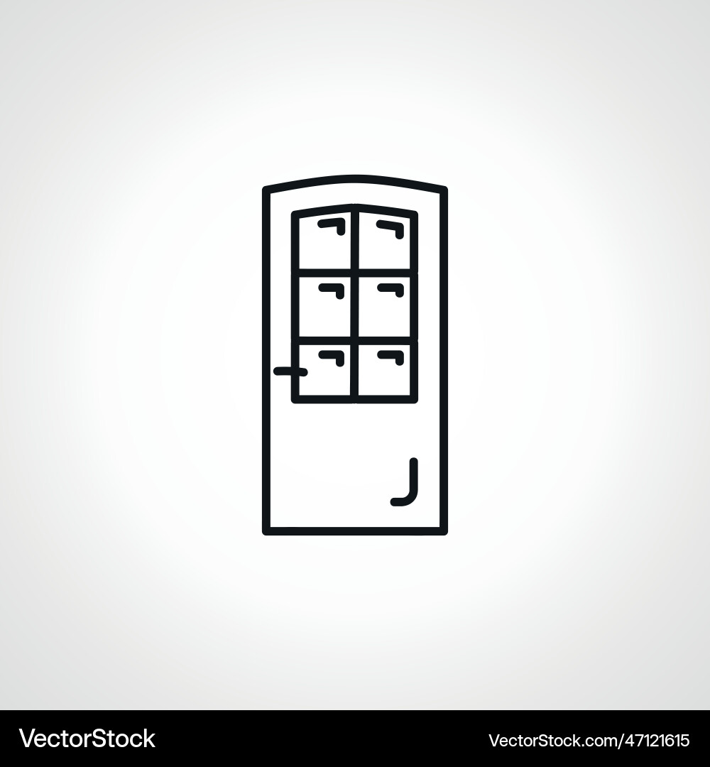 Door line icon web linear Vector Image