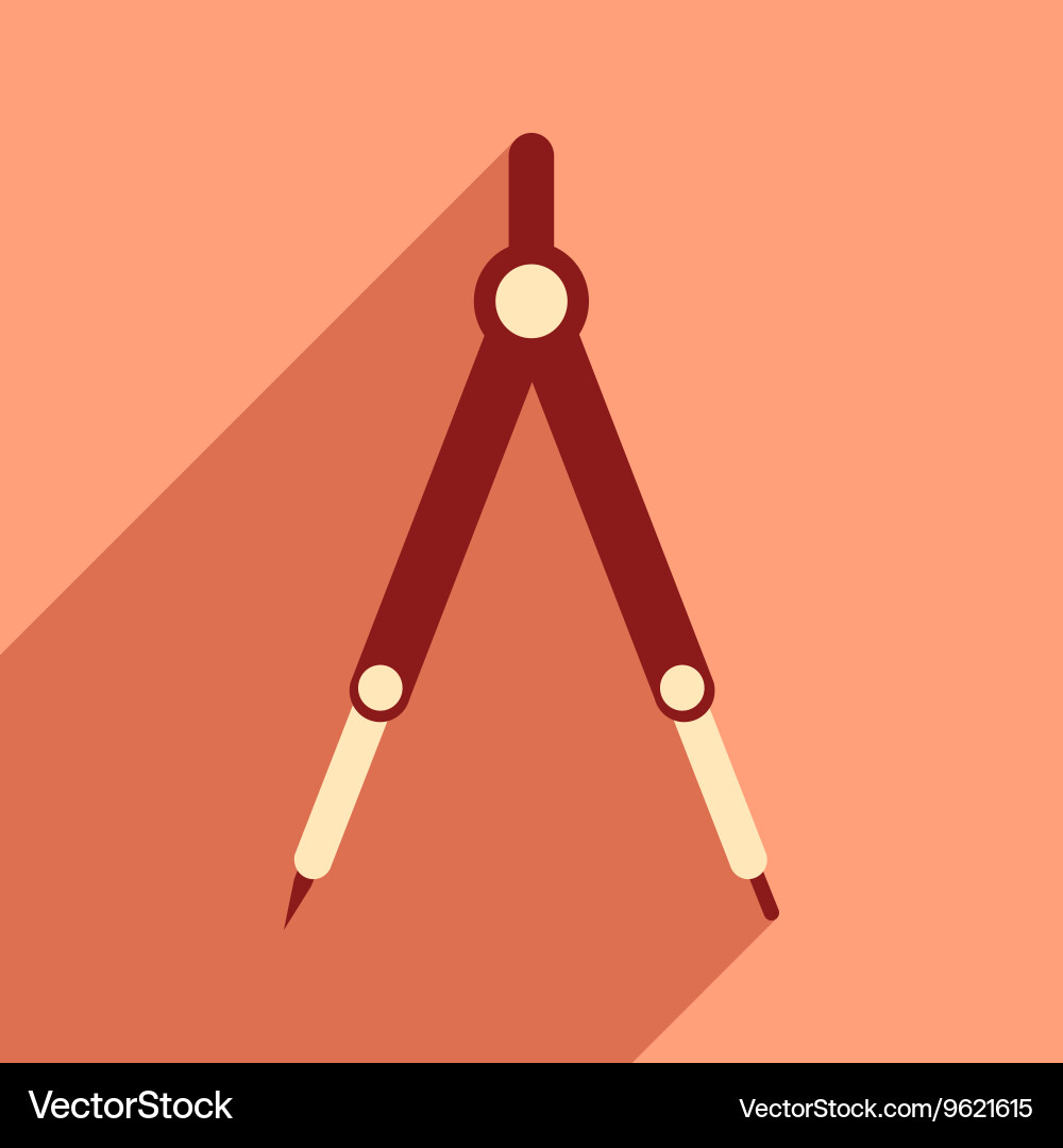 Flat with shadow icon and mobile application vector image