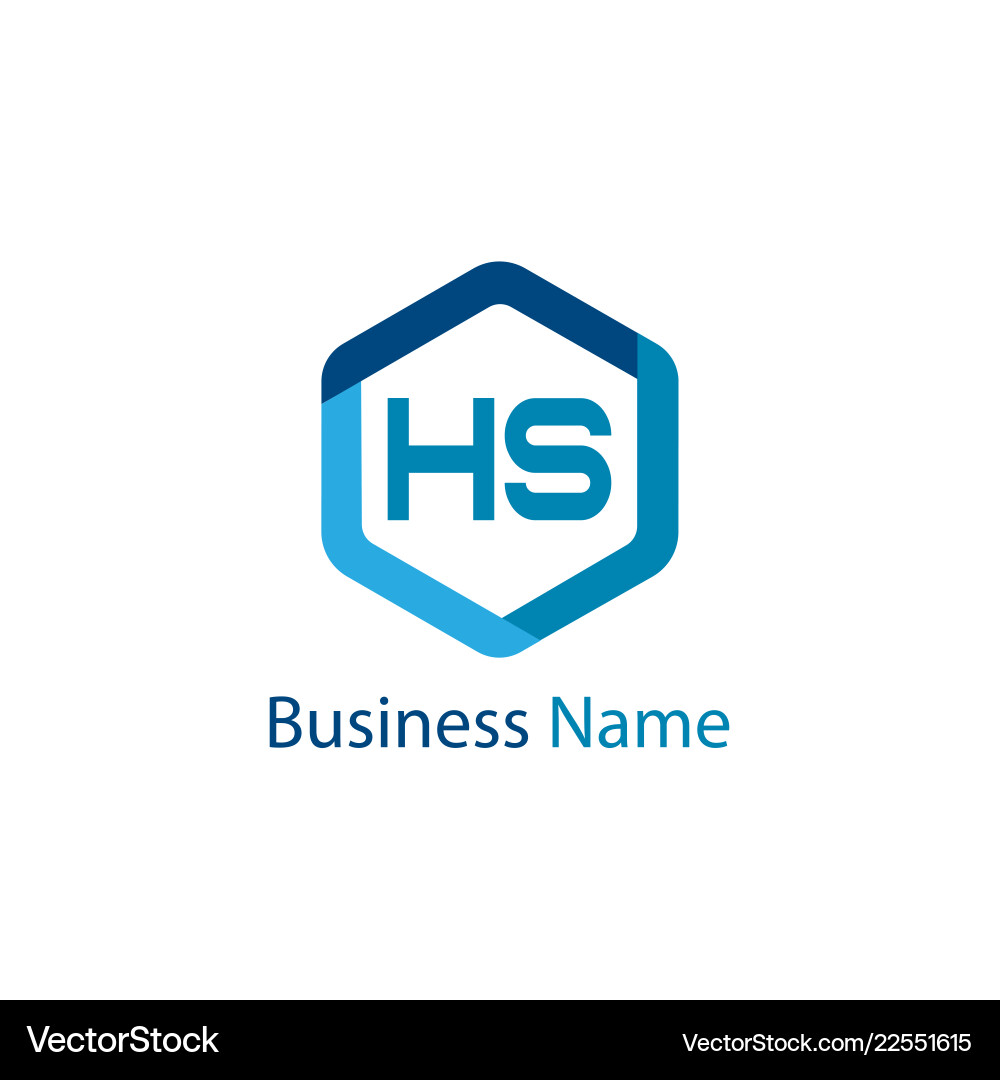 Initial hs letter logo design Initial hs letter logo design vector image