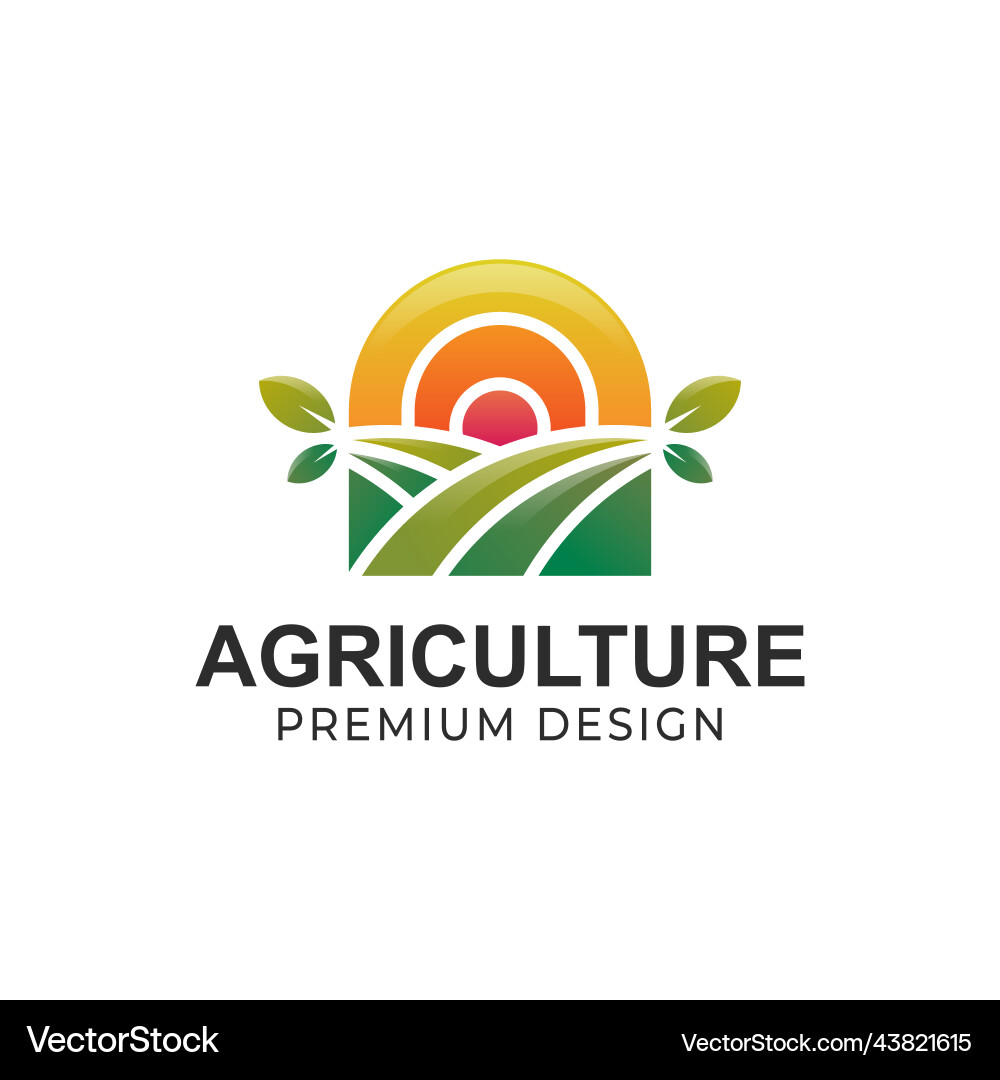 Öko grün Bauernhof Kreis Pflanzenlogo Landwirtschaft Öko grün Bauernhof Kreis Pflanzenlogo Landwirtschaft vektorbild