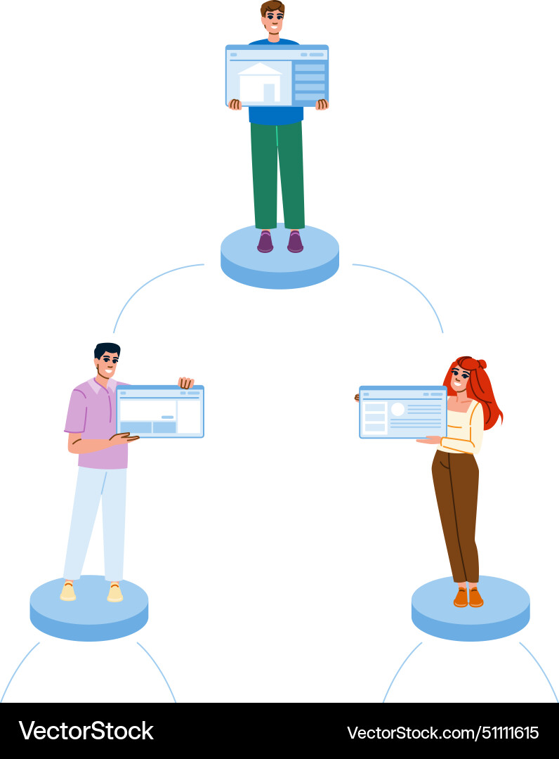 Levels hierarchy website Levels hierarchy website vector image