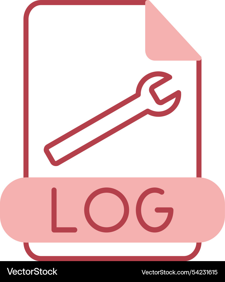 Log format line fill icon vector image