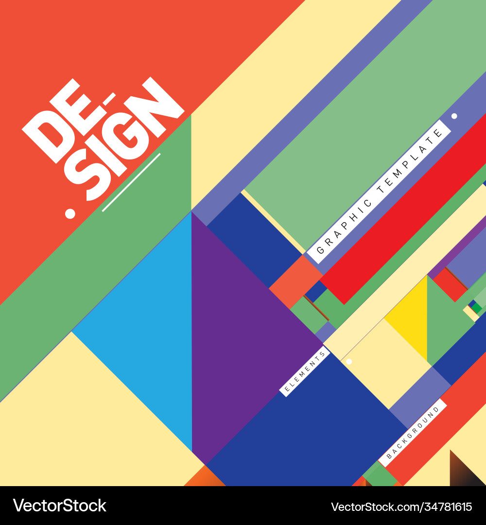 Modern colorful background material design vector image