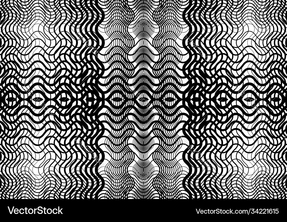 Repeatable and tileable grid mesh zig-zag Vector Image