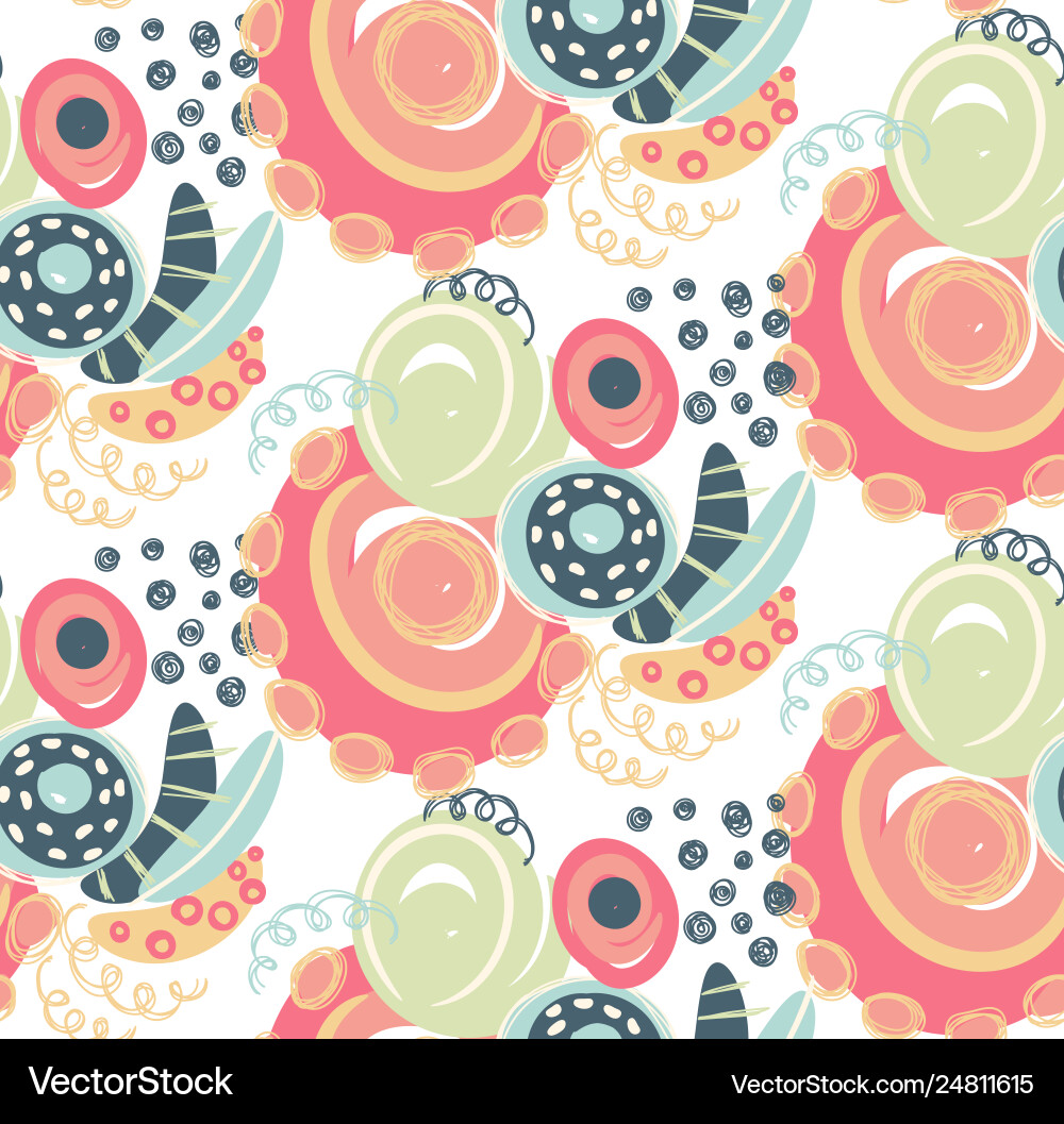 Seamless pattern with hand drawn abstract Seamless pattern with hand drawn abstract Vector Image