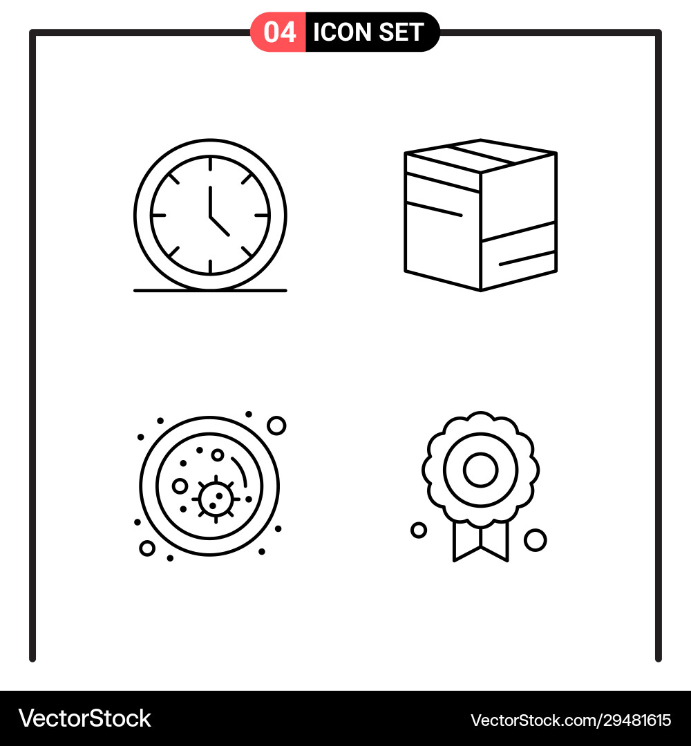 Set 4 line style icons for web and mobile Set 4 line style icons for web and mobile vector image