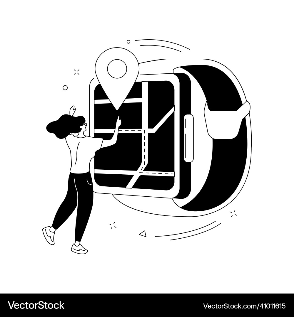 Smartwatch navigation abstract concept Smartwatch navigation abstract concept vector image